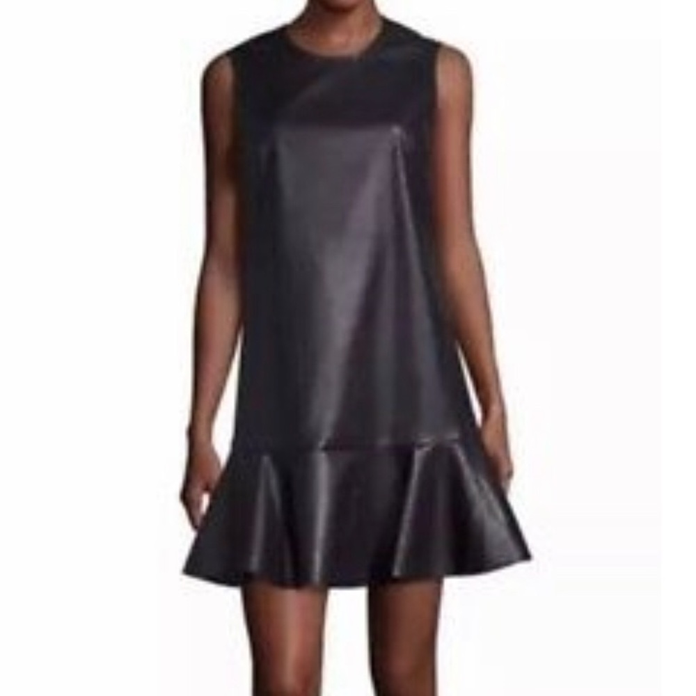 NWT BCBG Sleeveless Leather Dress
